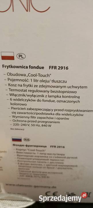 Frytkownica Clatronic Zamość sprzedam