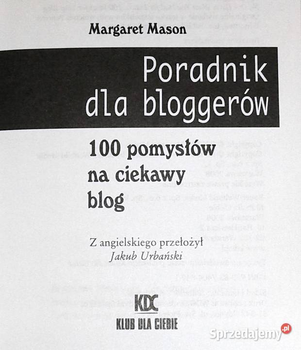 Poradnik bloggerów Margaret Mason sprzedam
