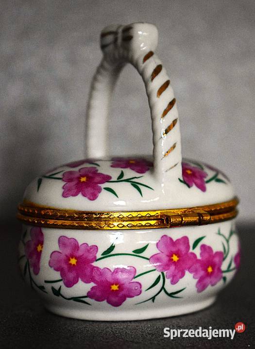 Porcelanowa miniaturka wazy z talerzykiem Chełmno