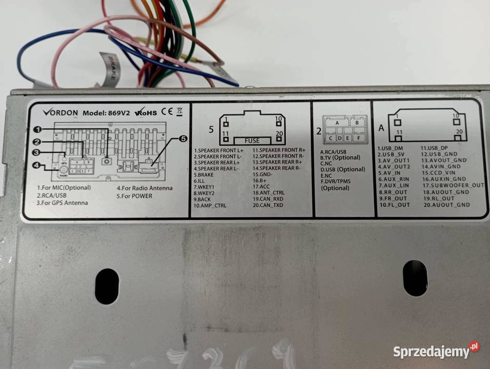RADIO VORDON HR869V2 Volvo S60 I 20002009 Motoryzacja