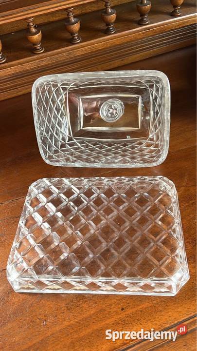 Kryształowa maselnica Serownica Elegancka Gdańsk