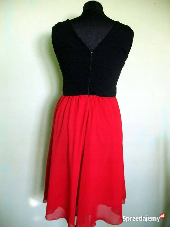 Sukienka dzianina i szyfon 36 S biust 88 Siedlce