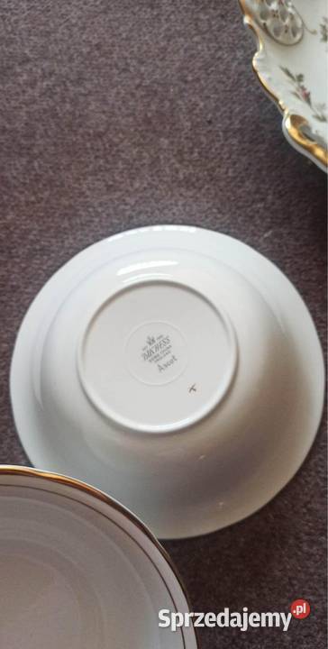 Biała miseczka DUCHESS England Ze złotą Gdańsk