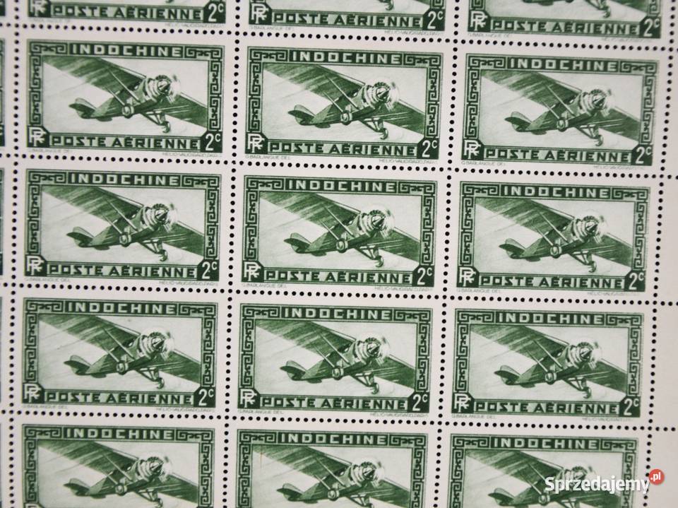 Znaczek kolonialny Poczta lotnicza Indochiny mazowieckie Bronisze