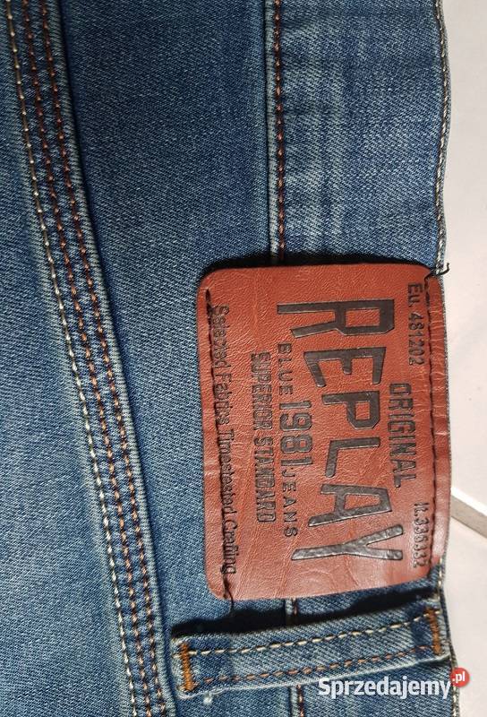 Spodnie jeansowe męskie Replay zapinane na Odzież codzienna Kielce