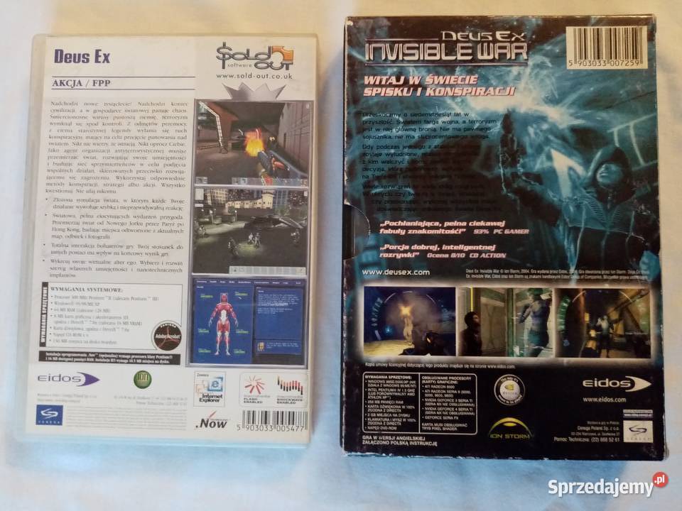 Deus Ex stan oryginalne pudełka Komputerowe PC śląskie Katowice