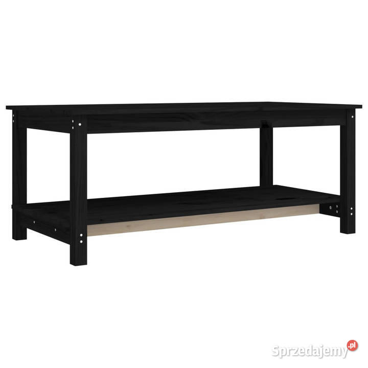 Stolik kawowy czarny 110x55x45 lite drewno mazowieckie Warszawa