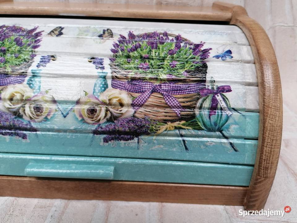 Chlebak dużyt orzech lawenda decoupage mazowieckie Halinów
