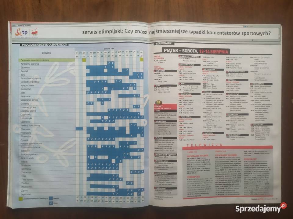 Skarb kibica igrzyska olimpijskie Ateny 2004 Czasopisma Łódź