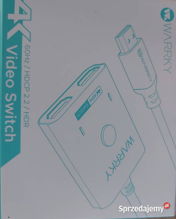 KABEL FIRMY WARRKY HDMI 2 PORTY 4K 60HZ HDCP 22 Ładowarki śląskie Częstochowa