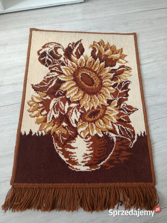 Dywanik gobelin na ścianę prl słoneczniki Weltom zachodniopomorskie Choszczno sprzedam