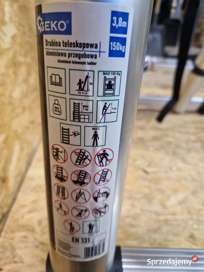 Drabina teleskopowa aluminiowa przegubowa 38m Głogowa