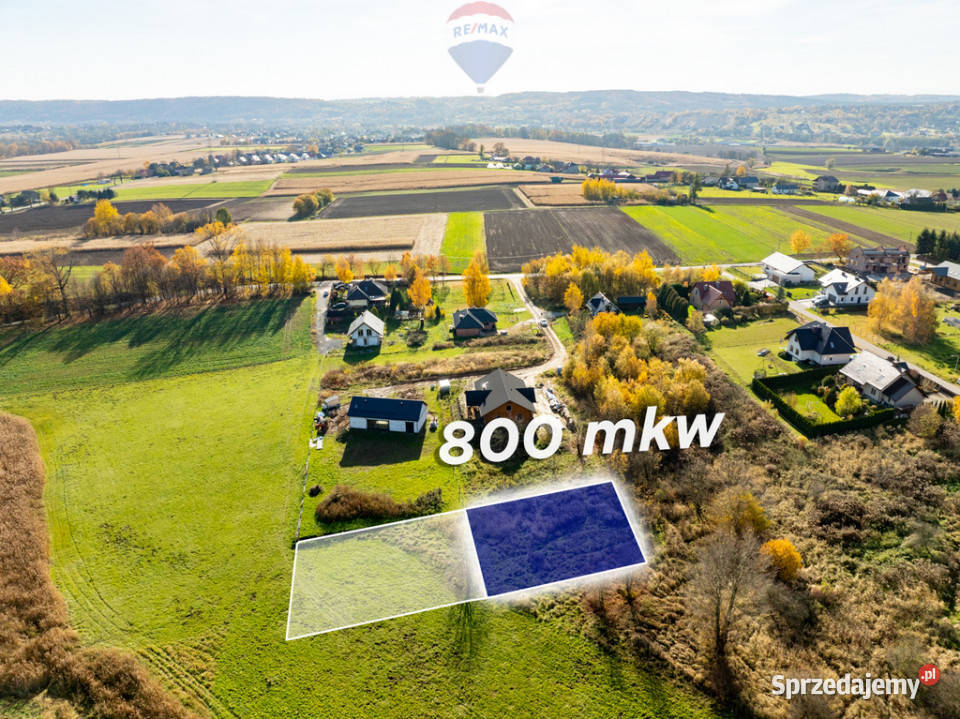 Budowlana działka w Siedlcu Krzezowice 800mkw 28m Siedlec