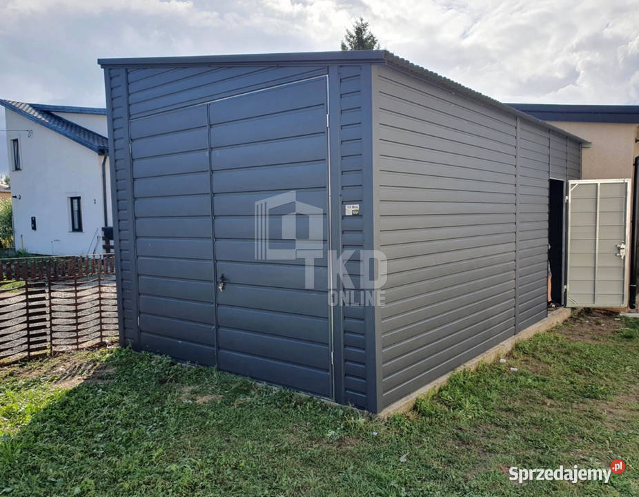Garaż Blaszany 35x5 Brama drzwi Antracyt TKD80 Koszalin