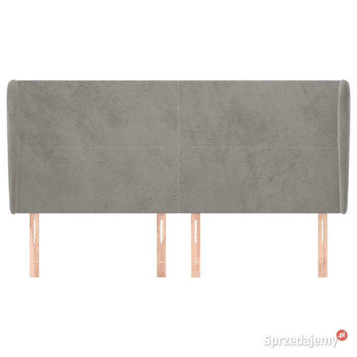 Zagłówek uszak jasnoszary 203x23x118128 aksamit mazowieckie Warszawa