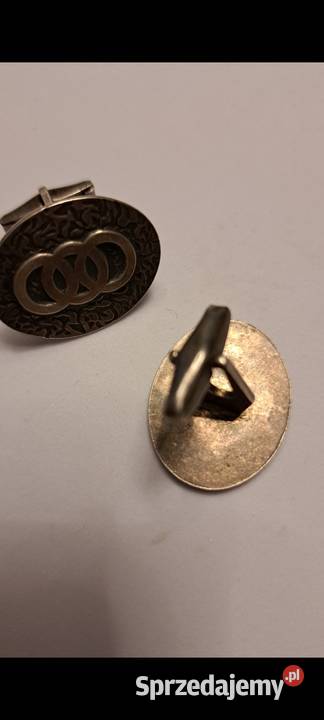 Srebrne spinki do koszuli próba 3 i CS srebro Spinki do mankietów Radom