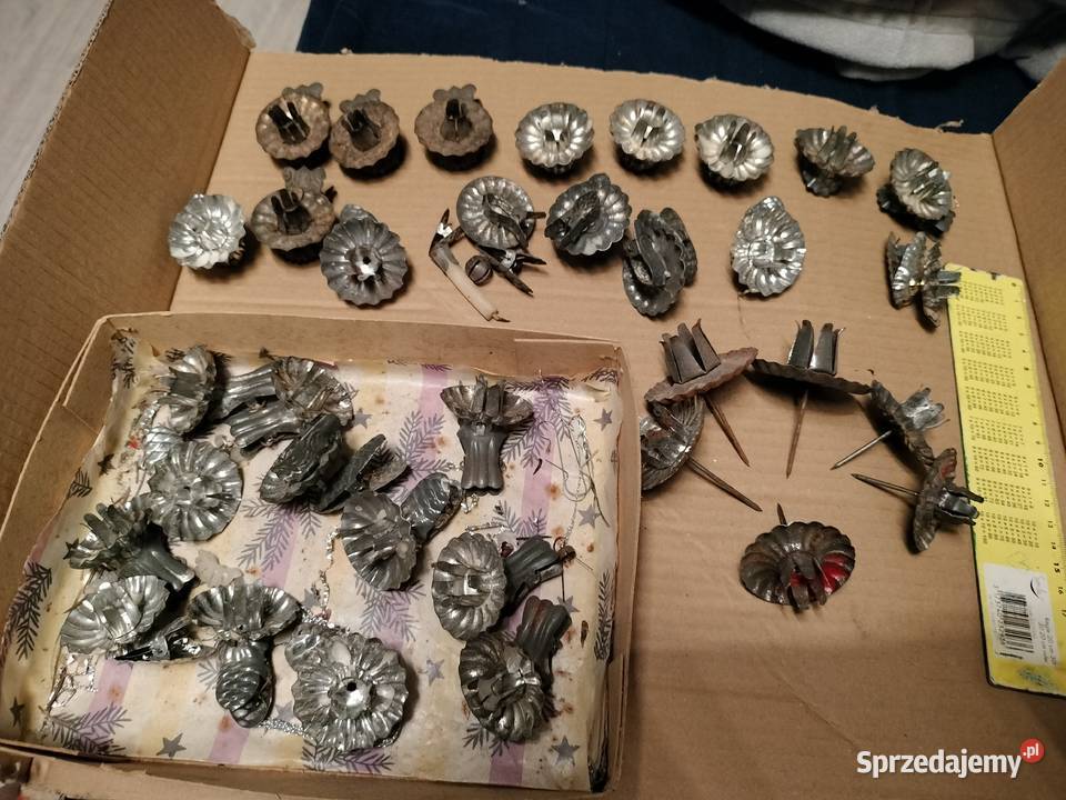 Stare żabki choinkowe do świeczek 36 sztuk Choszczno