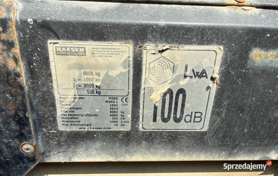 Kompresor śrubowy Kaeser M350 2014 2197 h zdalne Kraków
