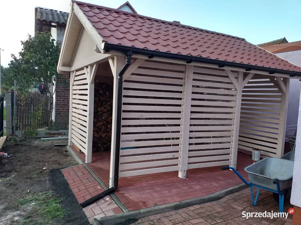 Domek ogrodwy narzędziowy z tarasem letniskowy Lubin