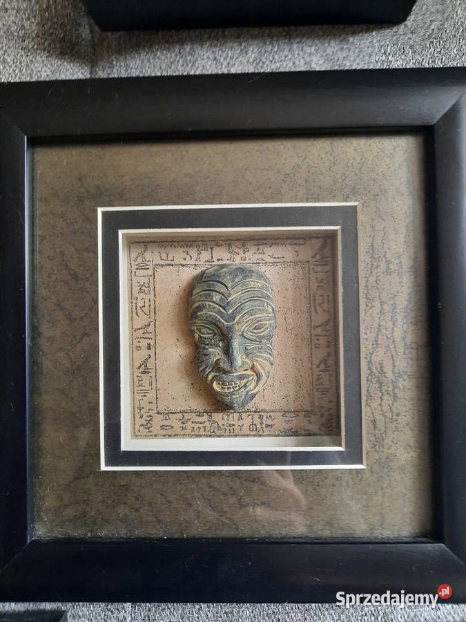 Afroamerykańskie płaskorzeźby ramka szkło Łódź sprzedam