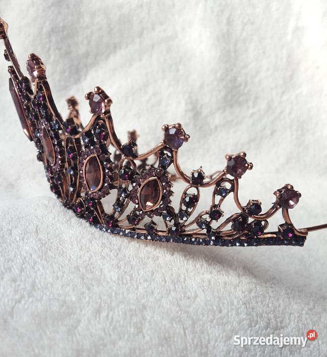 Korona czarna królowa wróżka wiedźma bal wesele