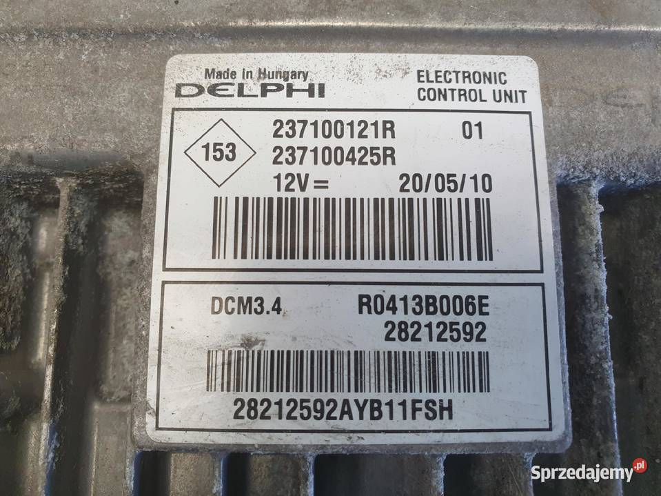 Renault Megane III 15 DCI KOMPUTER SILNIKA osobowe Rudka