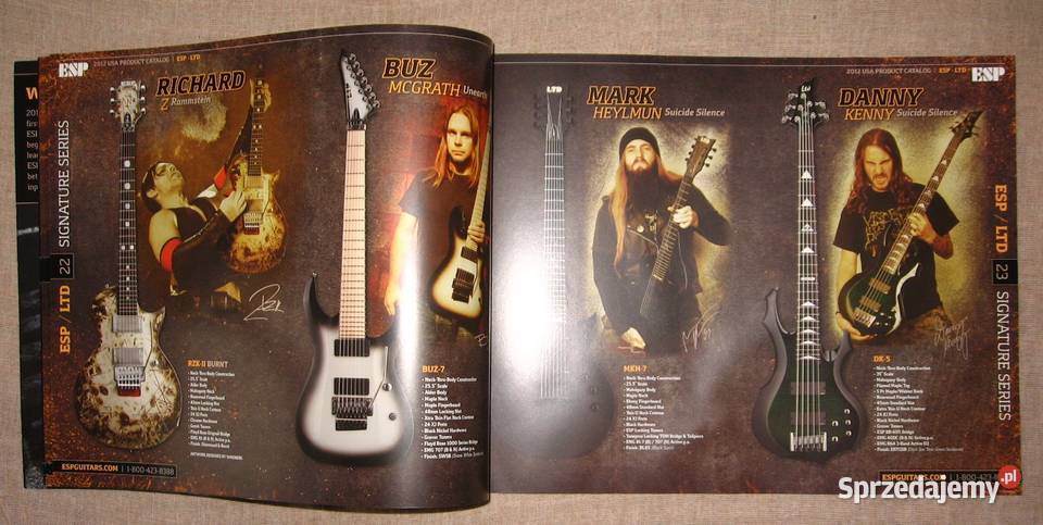 ESP LTD Guitars Basses 2012 USA Product Catalog Kępice