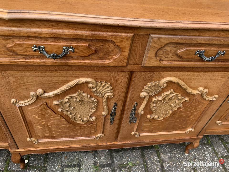 Piękna dębowa komoda w stylu ludwikowskim Meble Dom i Ogród Toruń