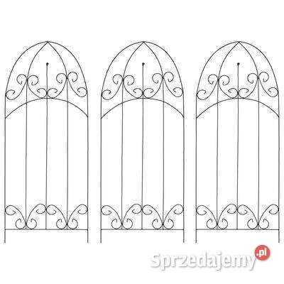 vidaXL Drabinki na rośliny pnące 3 czarne 40x100 Kwietniki mazowieckie