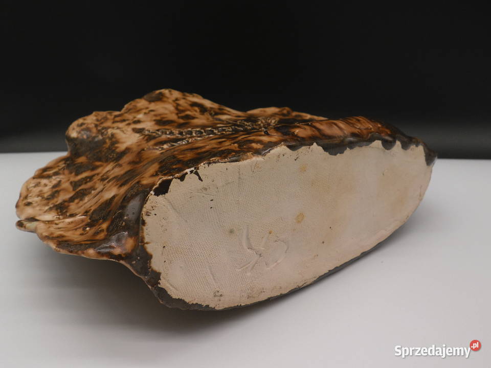Ceramiczny wazon wytłoczone motywy kłosów zboża Raszków