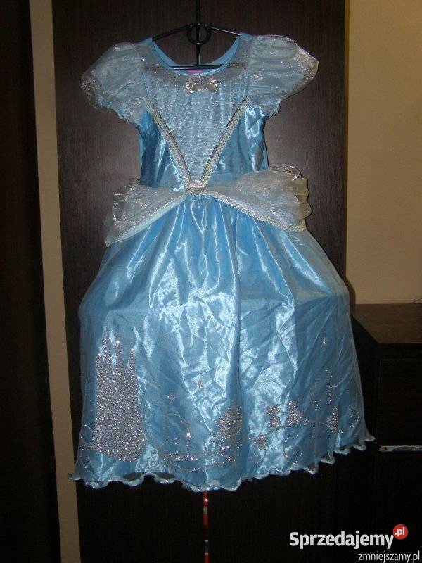 Strój kostium przebranie na kole KOPCIUSZEK 78 Rozmiar 122 Sukienki i spódniczki Siedlce