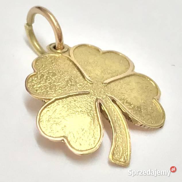 Złoty Wisiorek 585 14K cudowna CZTEROLISTNA mazowieckie Warszawa sprzedam