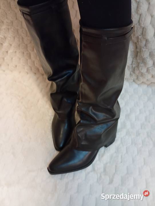 43 Mega wygodne czarne Kozaki kowbojki 28cm Kraków