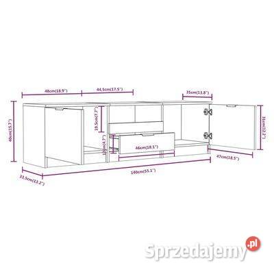 vidaXL Szafka pod telewizor czarna 140x35x40 Pozostałe mazowieckie Warszawa