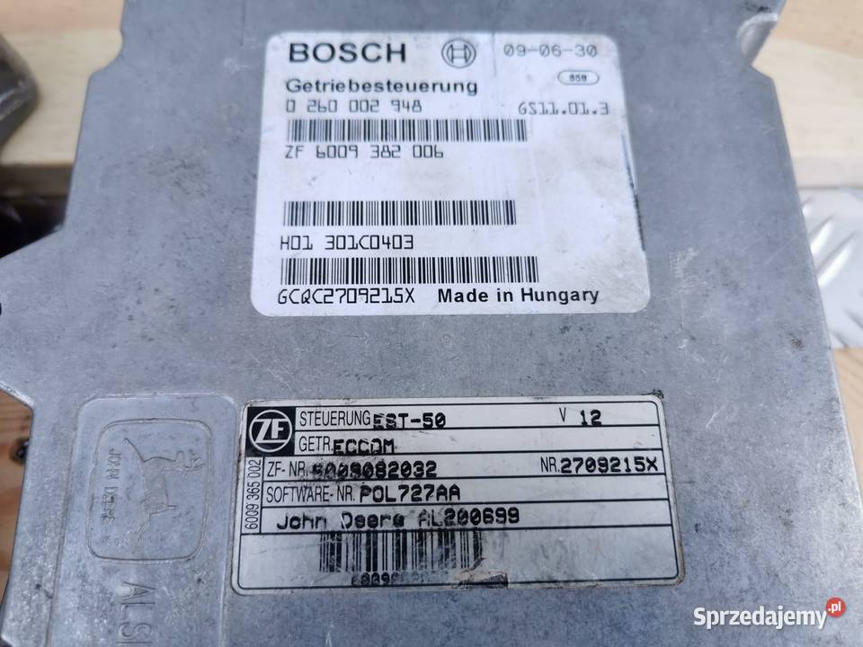 Sterownik skrzyni biegów John Deere 7530 Pozostałe Wilkowo
