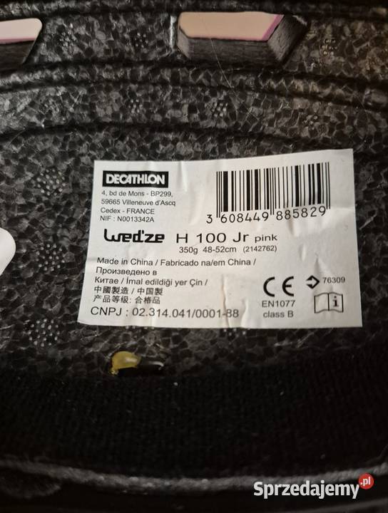 Kask narciarski dzieci Wedze H100 Junior różowy Toruń