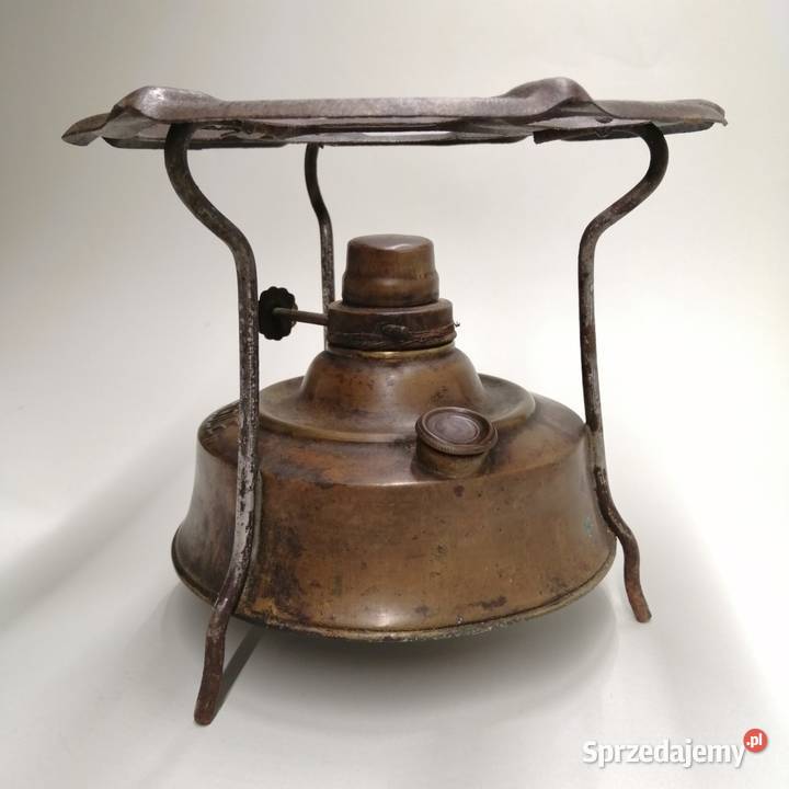 Zabytkowa kuchenka na naftę mosiężna Antyki Kraków