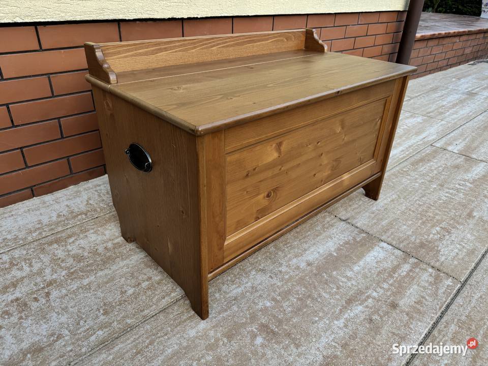 Skrzynia drewniana kufer Leksvik Ikea siedzisko Garwolin