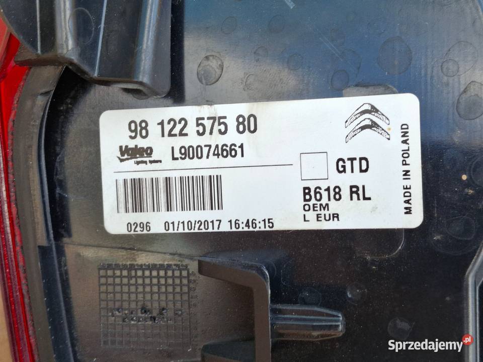 CITROEN C3 III LAMPA LEWY TYŁ LEWA TYLNA Bieleń