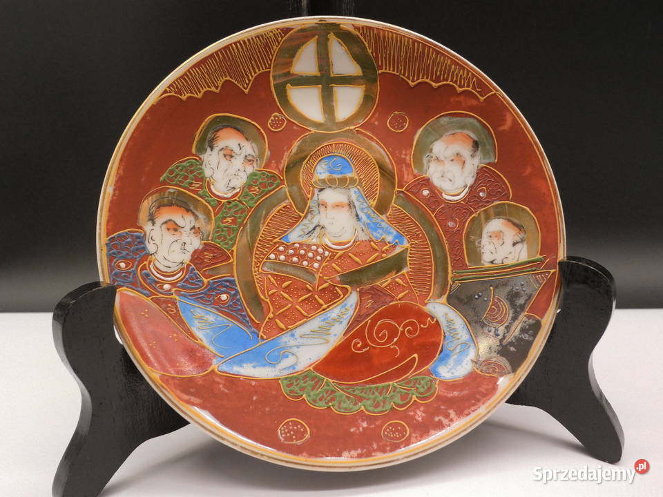 Talerzyk podstawek Satsuma Japonia Porcelana i szkło