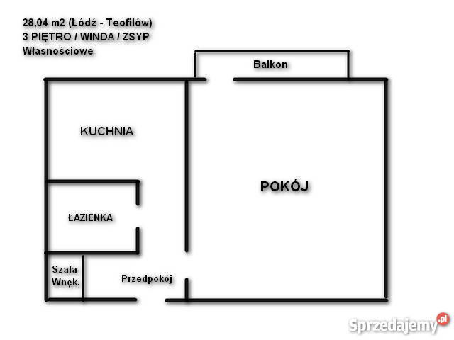Sprzedam 28 m2 M2 kawalerka Rojna Teofilów sieć Łódź sprzedam