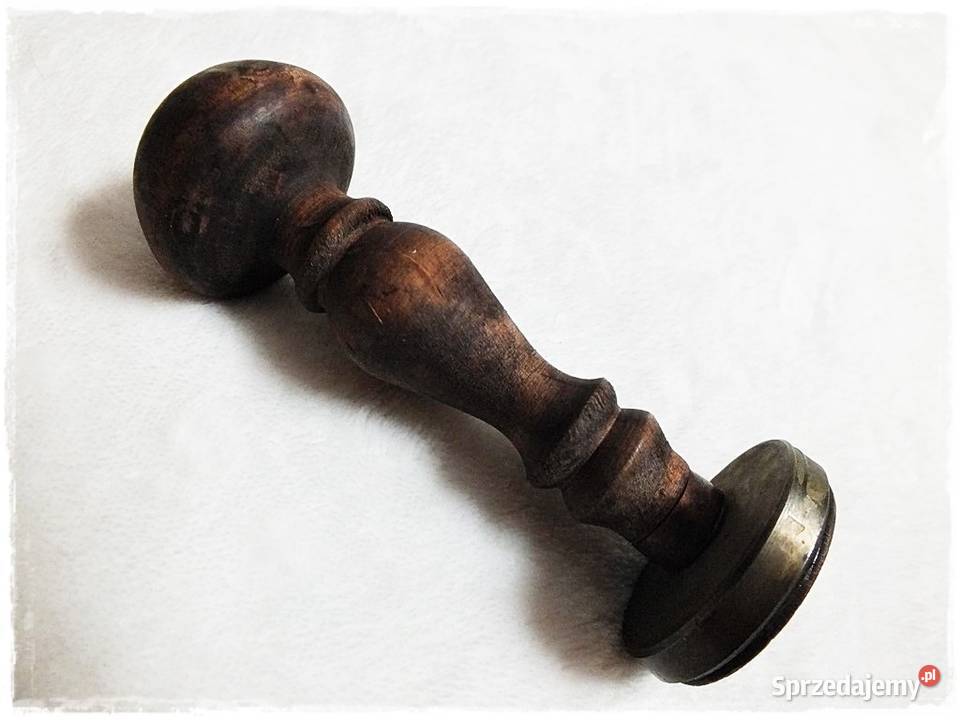 Stara pieczęć drewniana Duża Gwiazda Rosja Żary