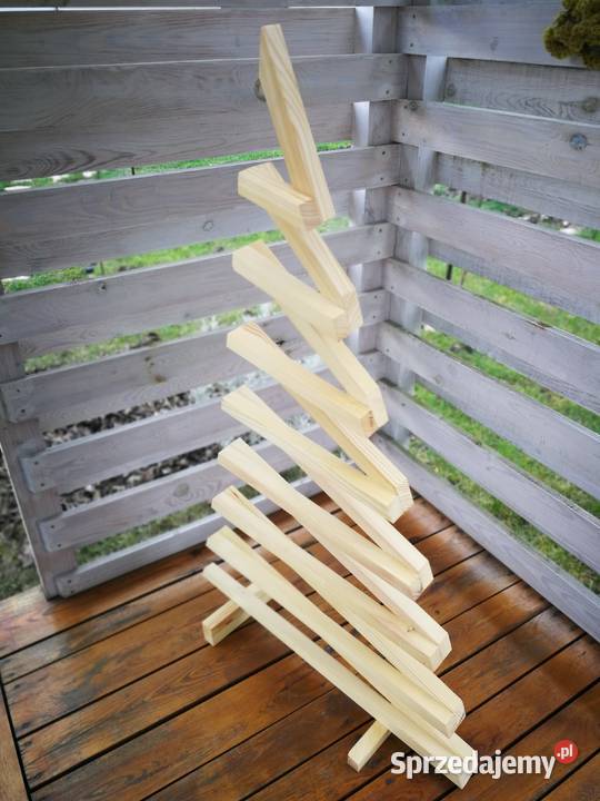 Świąteczna choinka drewniana dekoracja ozdoba Dekoracje i ozdoby