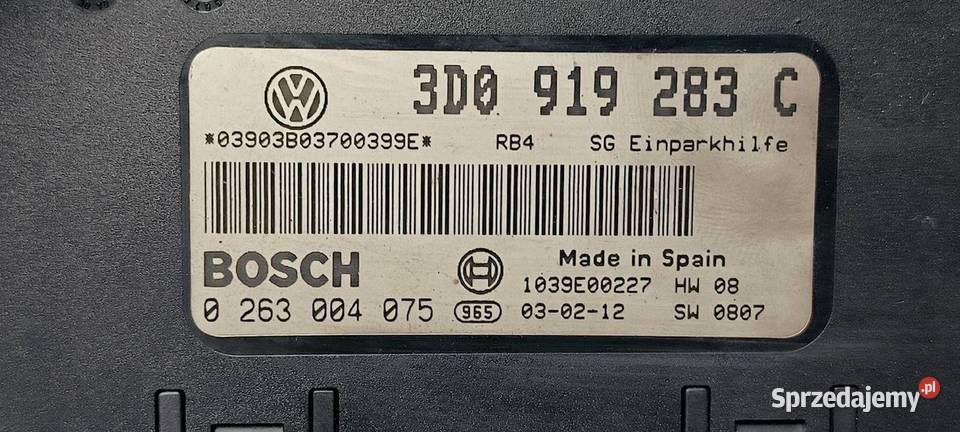 MODUŁ VOLKSWAGEN PHAETON 3D0919283C