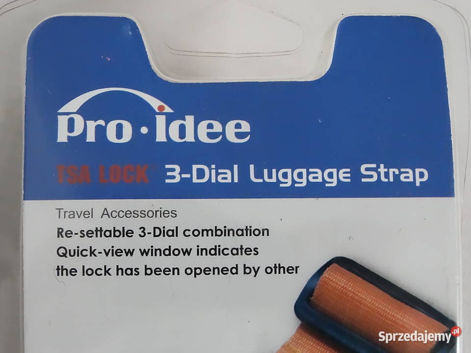 Pas do bagażu z zamkiem TSA ProIdee Pomarańczowy Biłgoraj