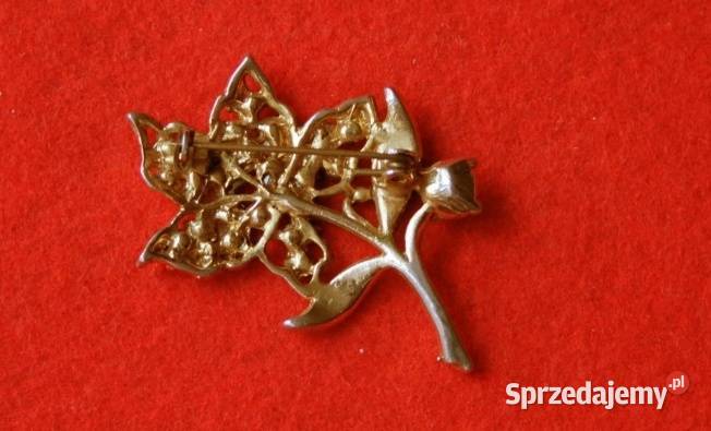 Stara angielska broszka gałązka z kolorowymi Ochojno sprzedam