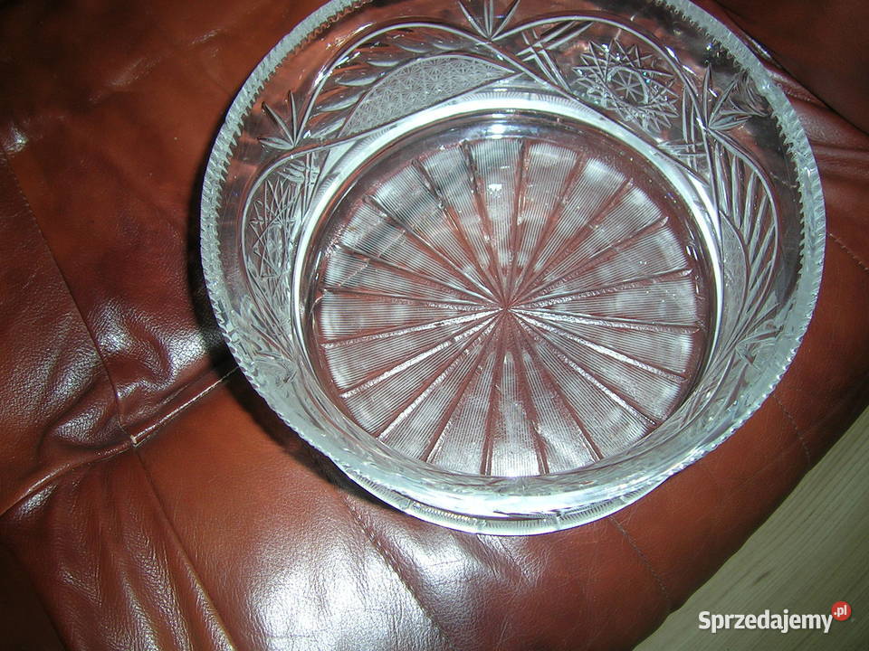 Kryształ wysoki na cukierki ciastka przezroczysty Ceramika i szkło Czarna