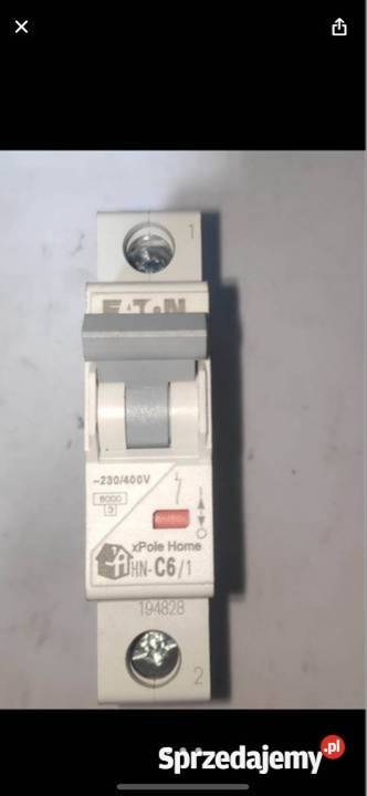 Wyłącznik nadprądowy 1P C 6A 6kA AC xPole Home śląskie Gliwice