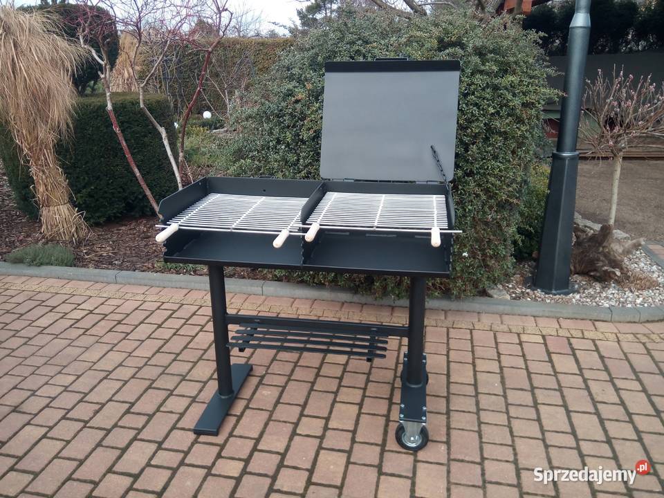 Gastronomiczny grill DWUKOMOROWY blacha 4 mm Damasławek