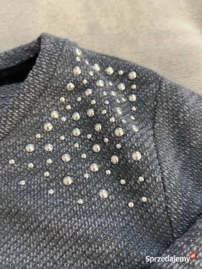 Sweter bluzka z rękawem 34 z diamencikami